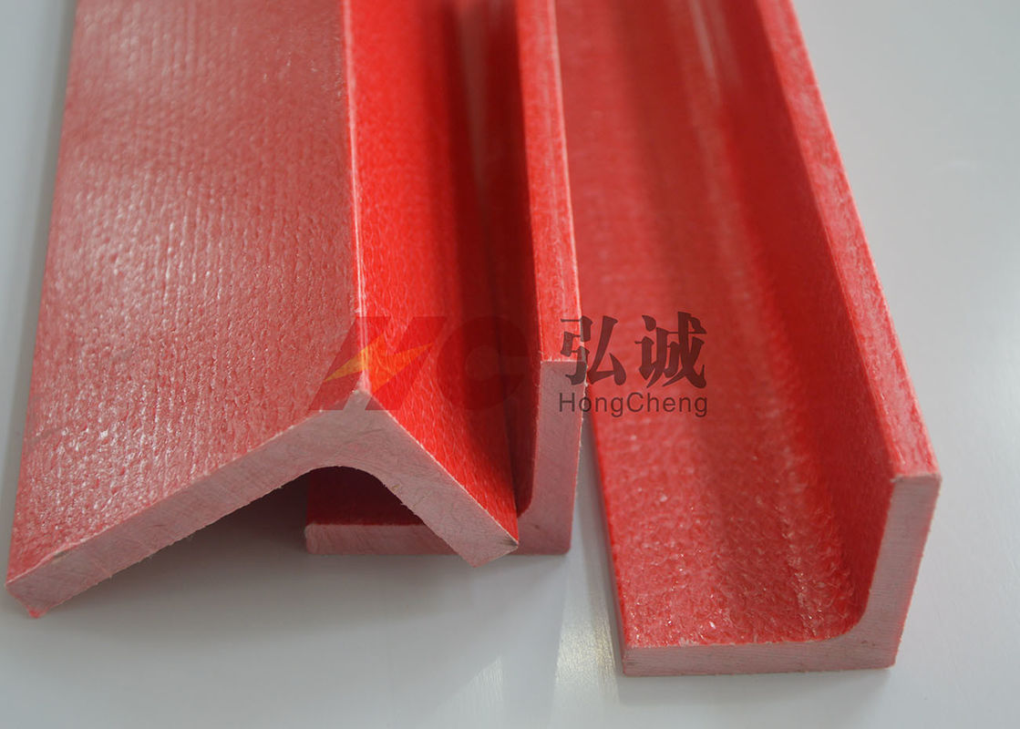 Red L Angle Fiberglass Structural Beams With IEC Testing Center Certified