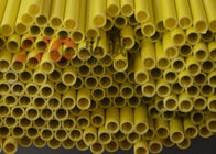 Yellow Pultruded Fiberglass Tube / Hollow Fiberglass Tube High Flexural Strength