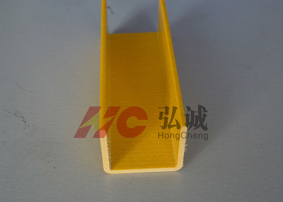 Yellow U Channel Pultruded Profiles High Impact Strength And Mechanical Strength