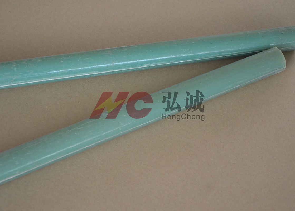 Light Green Pultruded Fiberglass Rod / Pultrusion Epoxy Fiberglass Rod With Brown Color
