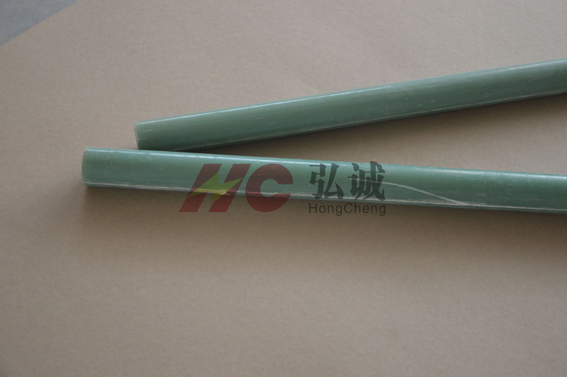 Light Green Pultruded Fiberglass Rod / Pultrusion Epoxy Fiberglass Rod With Brown Color